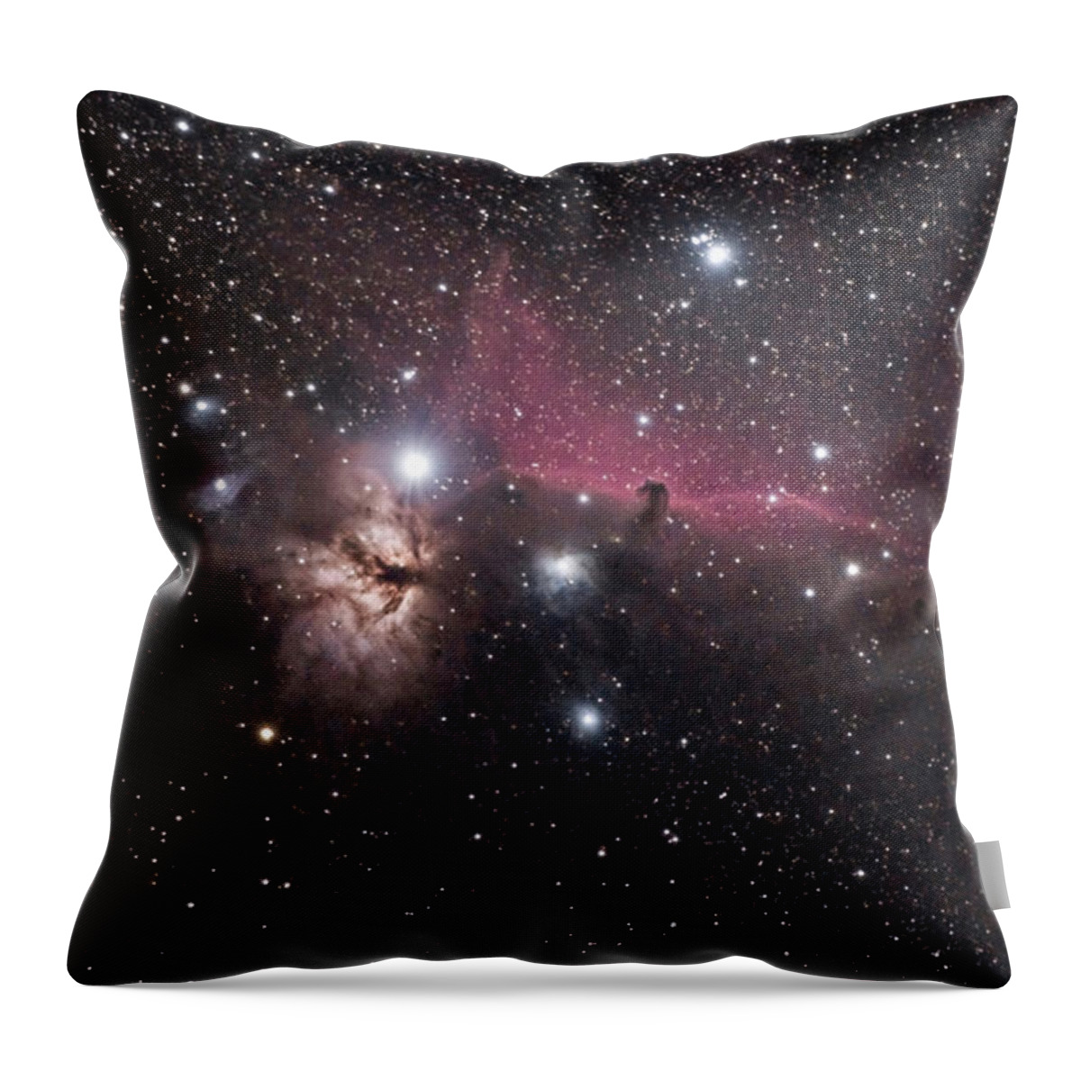 Astrophotography Throw Pillow featuring the photograph Horsehead Nebula by Grant Twiss