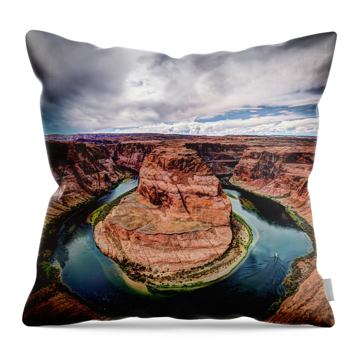 Arizona Throw Pillow featuring the photograph Horseshoe Bend 1205 by Kenneth Johnson