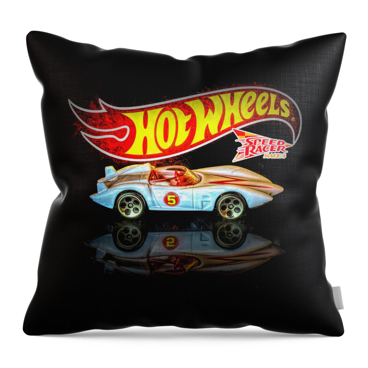  Hot Wheels Throw Pillow featuring the photograph Hot Wheels Speed Racer Mach 5 2 by James Sage