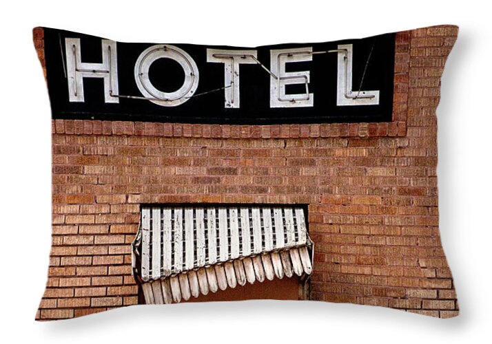 City Throw Pillow featuring the photograph Hotel Shabby by Carmen Kern