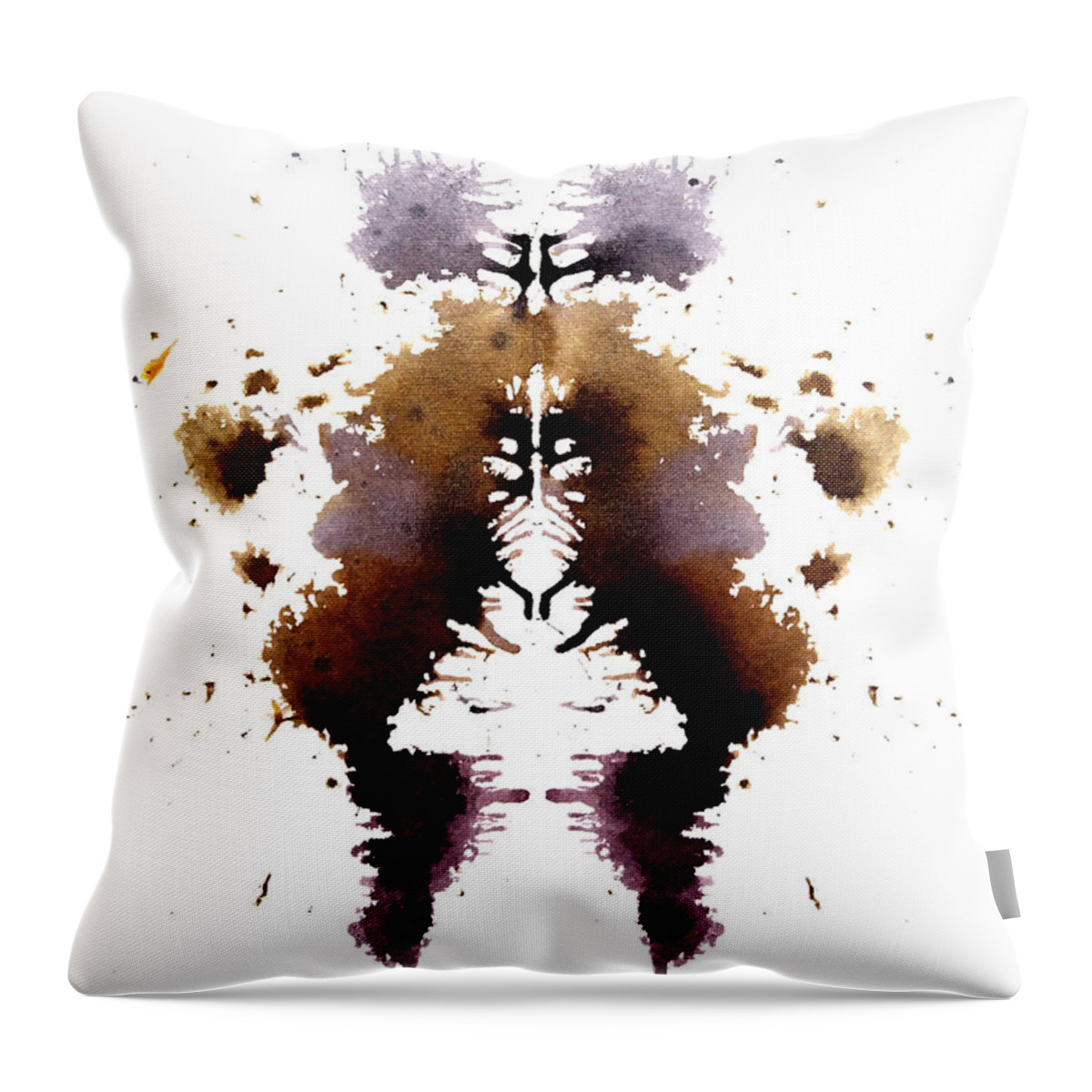 Abstract Throw Pillow featuring the painting Human and Higher Self by Stephenie Zagorski