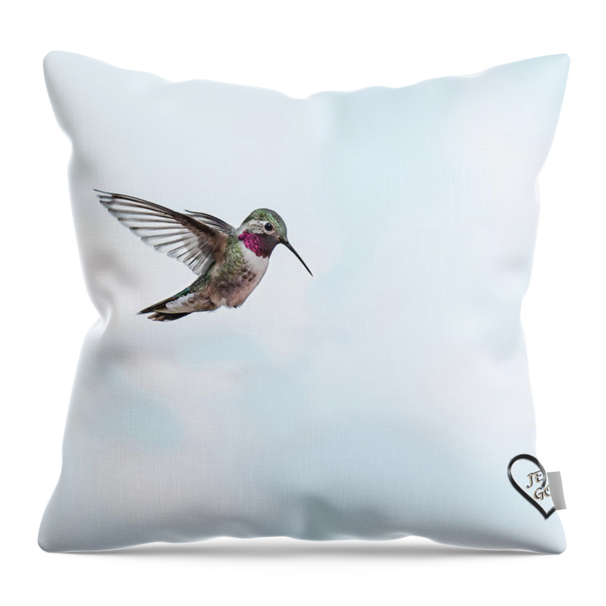 Hummer Throw Pillow featuring the photograph Humming Hummingbird by Jennifer Grossnickle