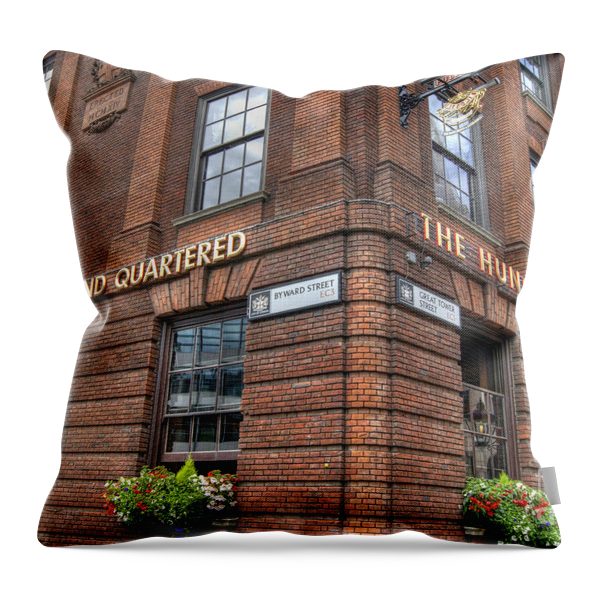 Hung Drawn And Quartered Throw Pillow featuring the photograph Hung Drawn and Quartered by David Birchall
