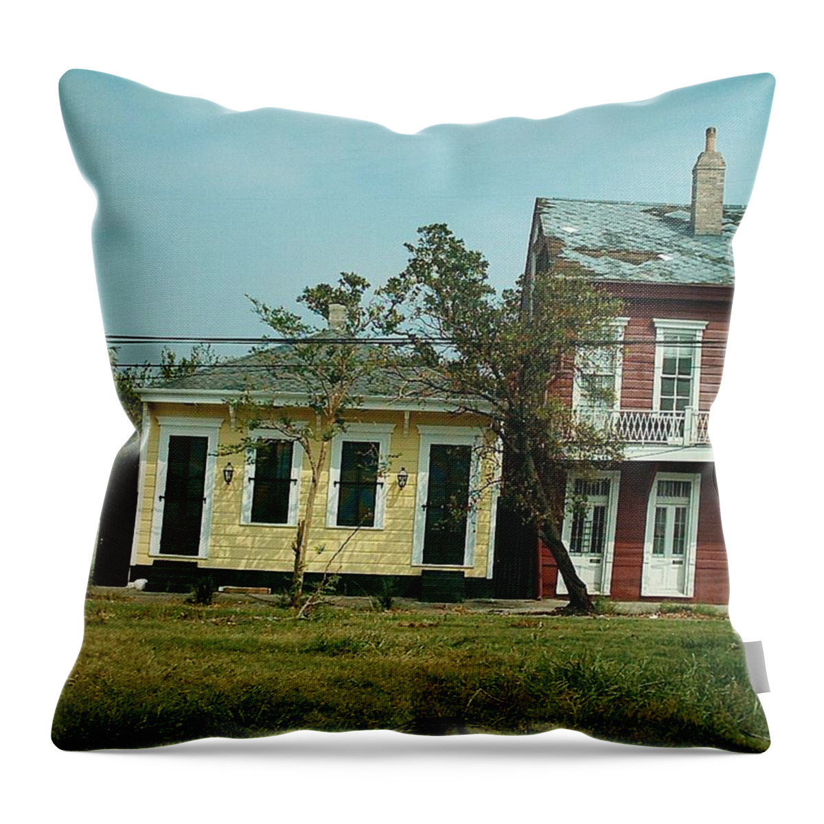  Throw Pillow featuring the photograph Hurricane Katrina Series - 9 by Christopher Lotito