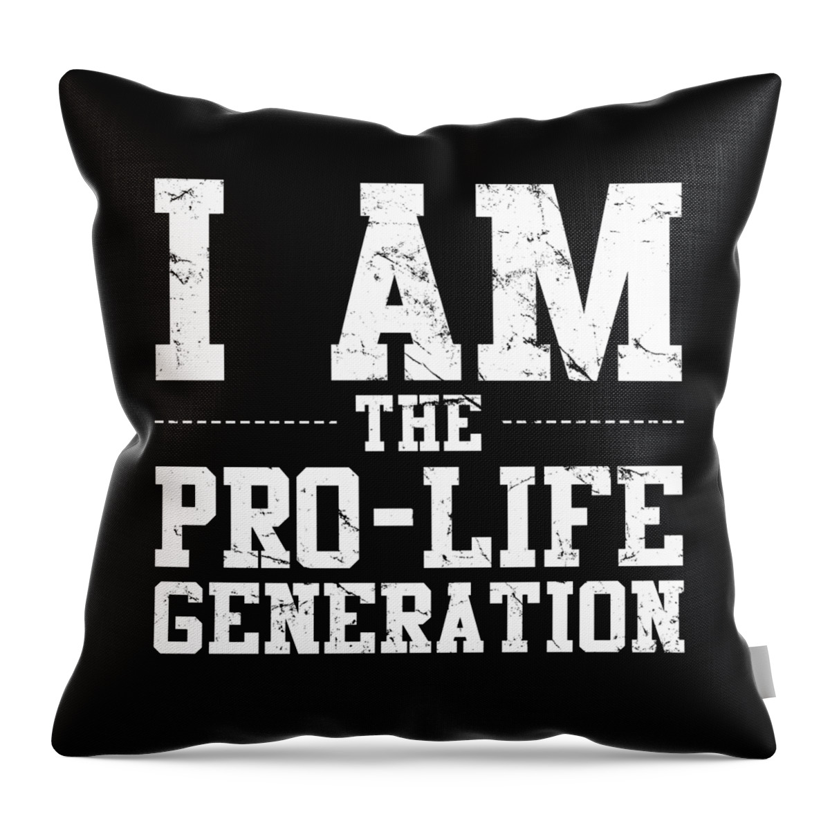 Funny Throw Pillow featuring the digital art I Am The Prolife Generation by Flippin Sweet Gear
