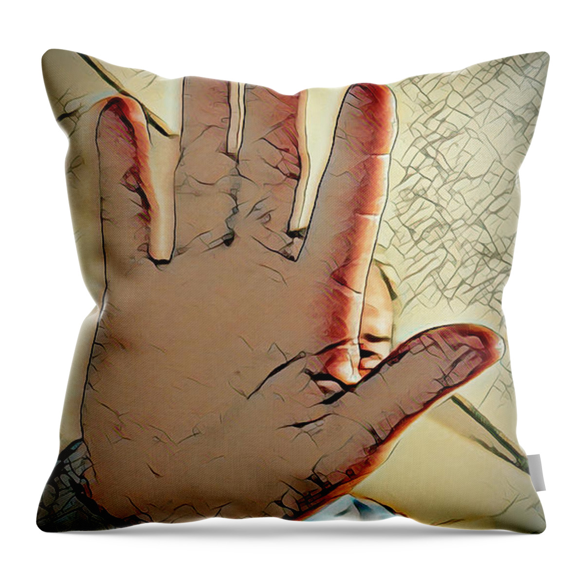 Hand Throw Pillow featuring the photograph I Can Still See You by Roberta Byram