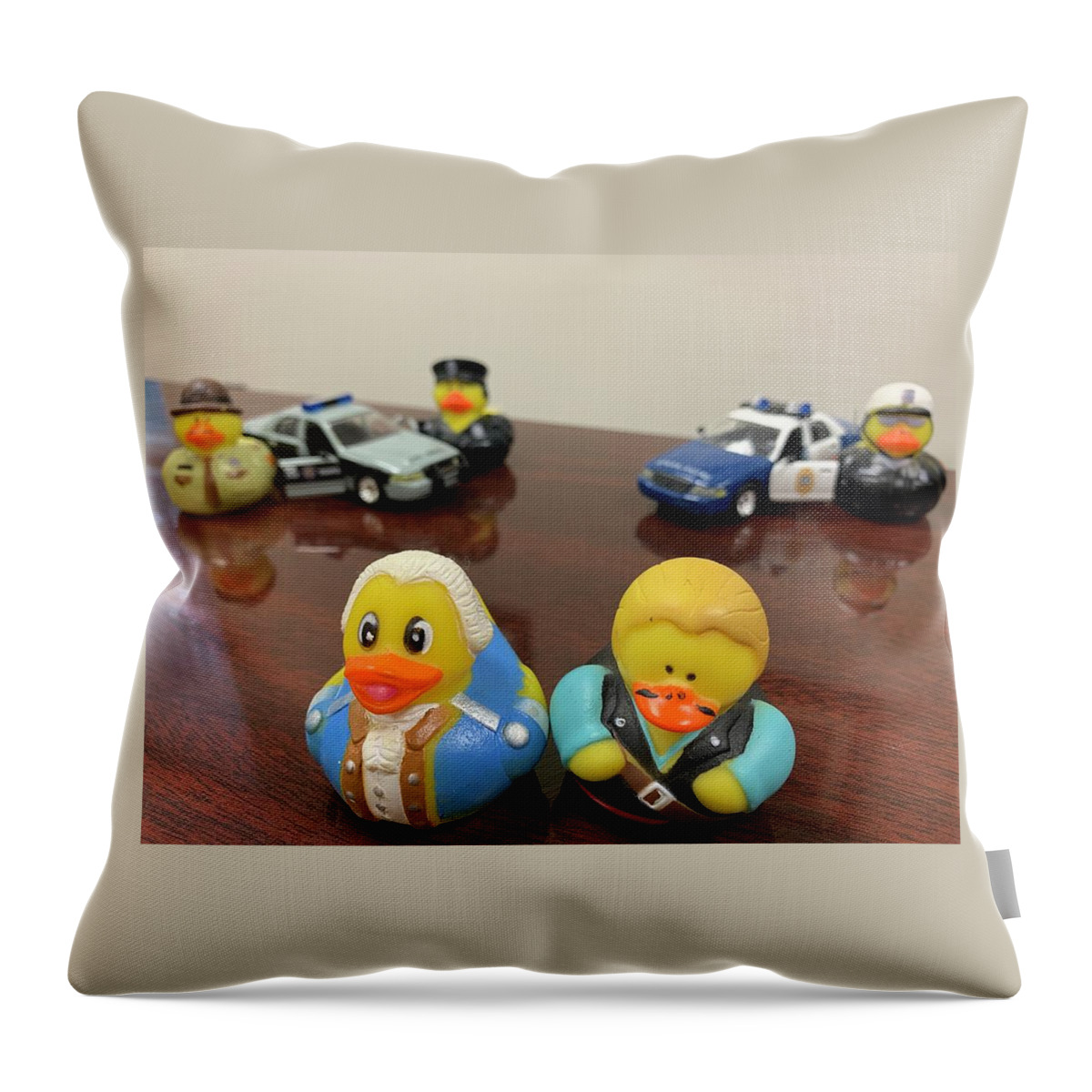 Duck Throw Pillow featuring the photograph I Don't Give a Quack by Lee Darnell