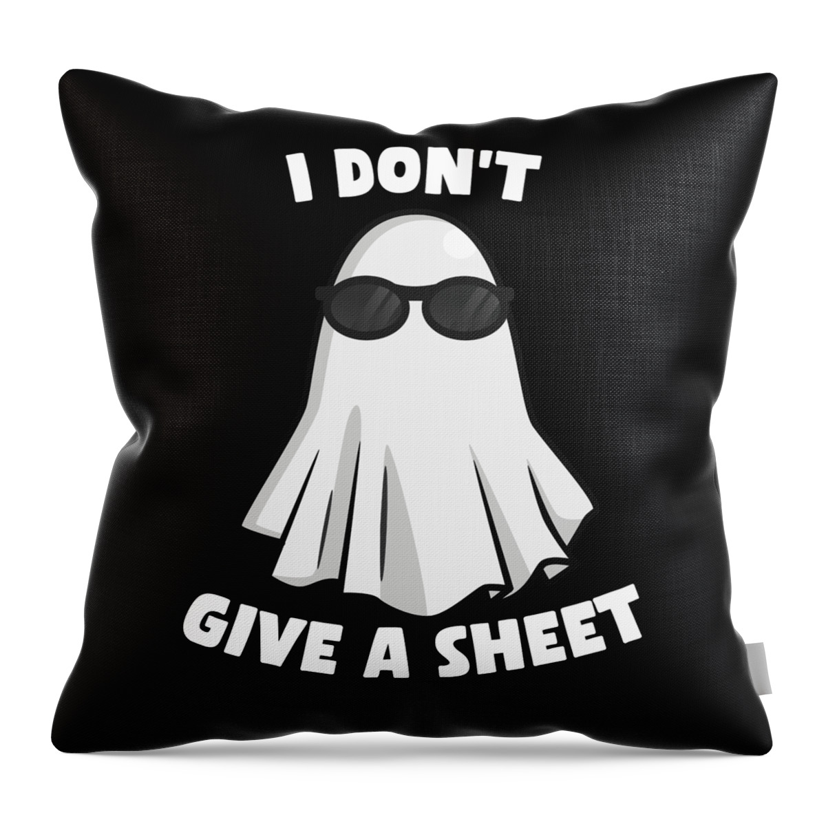 Halloween Throw Pillow featuring the digital art I Dont Give a Sheet Funny Halloween by Flippin Sweet Gear