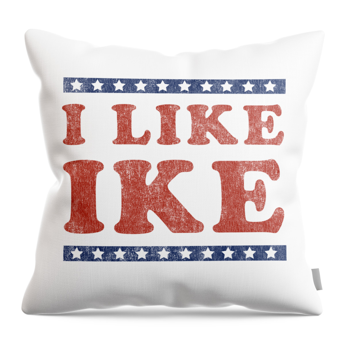 Funny Throw Pillow featuring the digital art I Like Ike by Flippin Sweet Gear