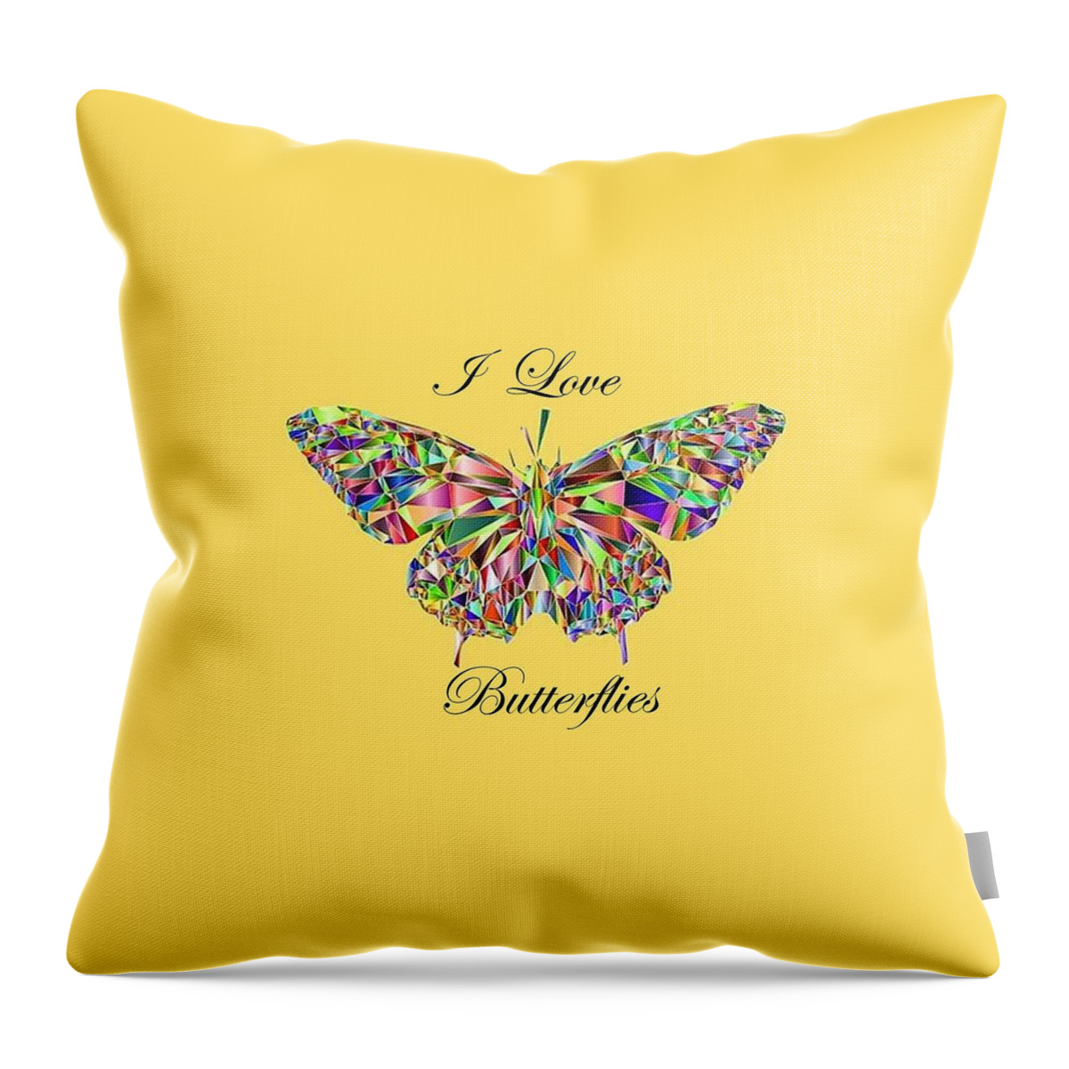 Butterfly Throw Pillow featuring the photograph I Love Butterflies by Nancy Ayanna Wyatt