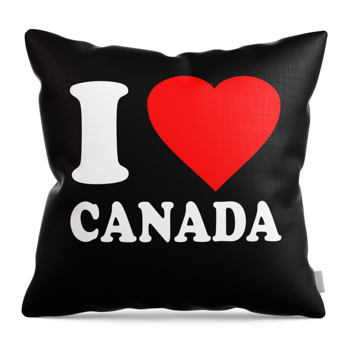 Cool Throw Pillow featuring the digital art I Love Canada by Flippin Sweet Gear