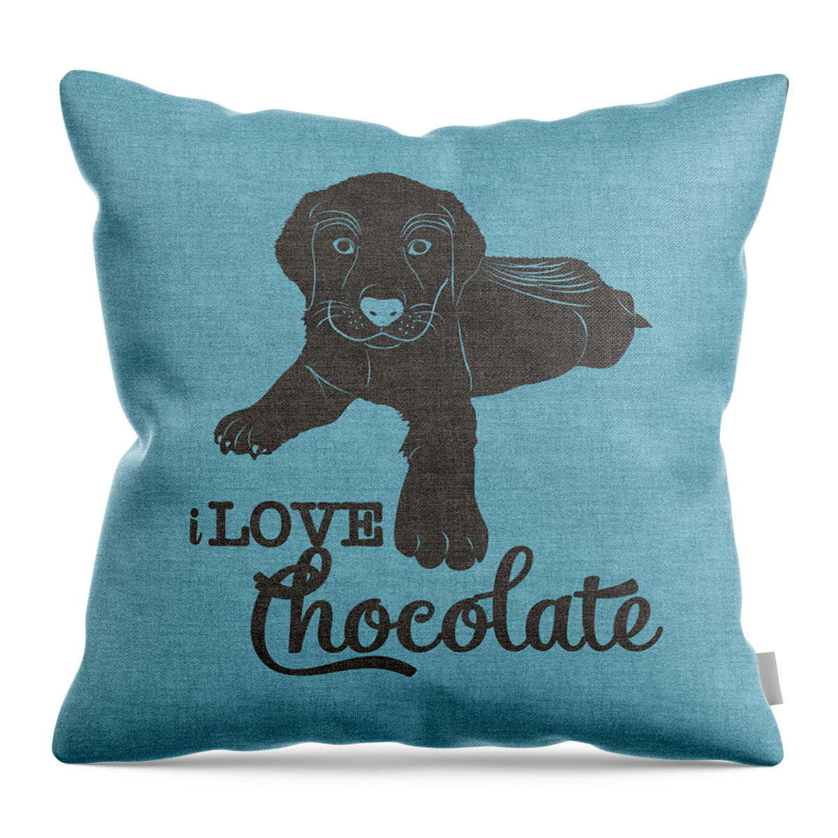 Dog Throw Pillow featuring the digital art I Love Chocolate Labs by Doreen Erhardt