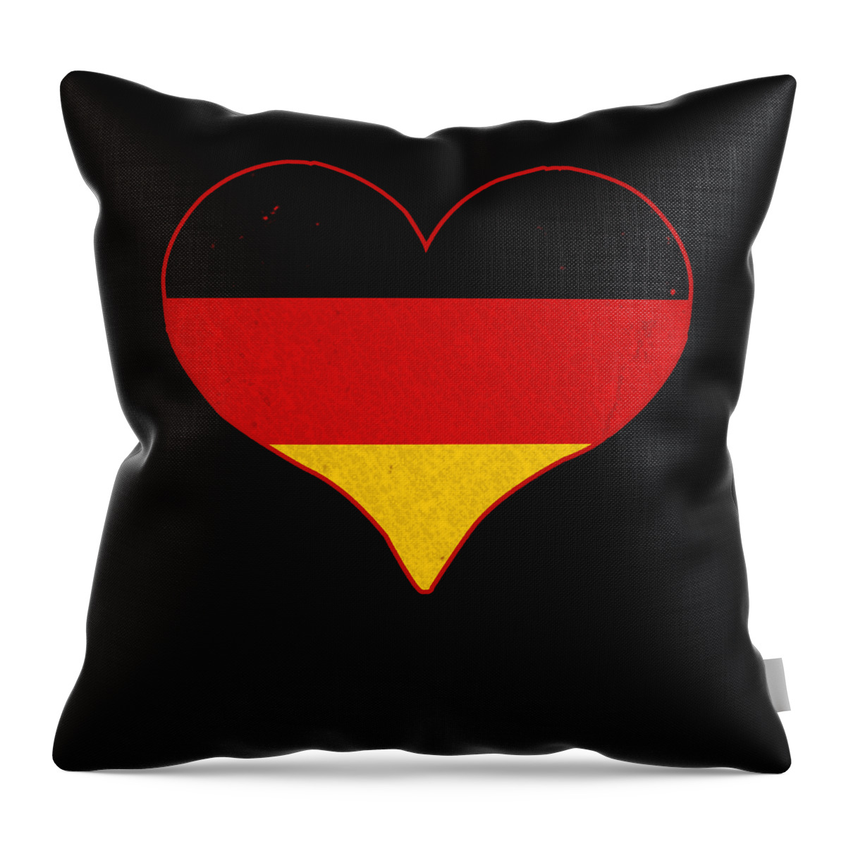 Germany Throw Pillow featuring the digital art I Love Germany Flag by Flippin Sweet Gear