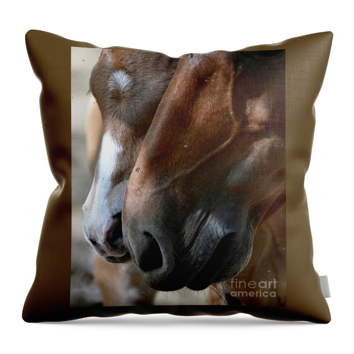 Salt River Wild Horses Throw Pillow featuring the digital art I Love You Mommy by Tammy Keyes