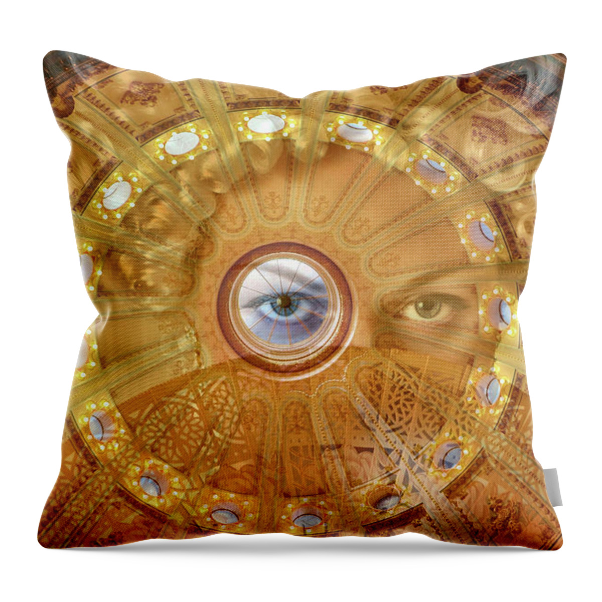 Sci-fi Throw Pillow featuring the photograph I Spy... by Marilyn MacCrakin