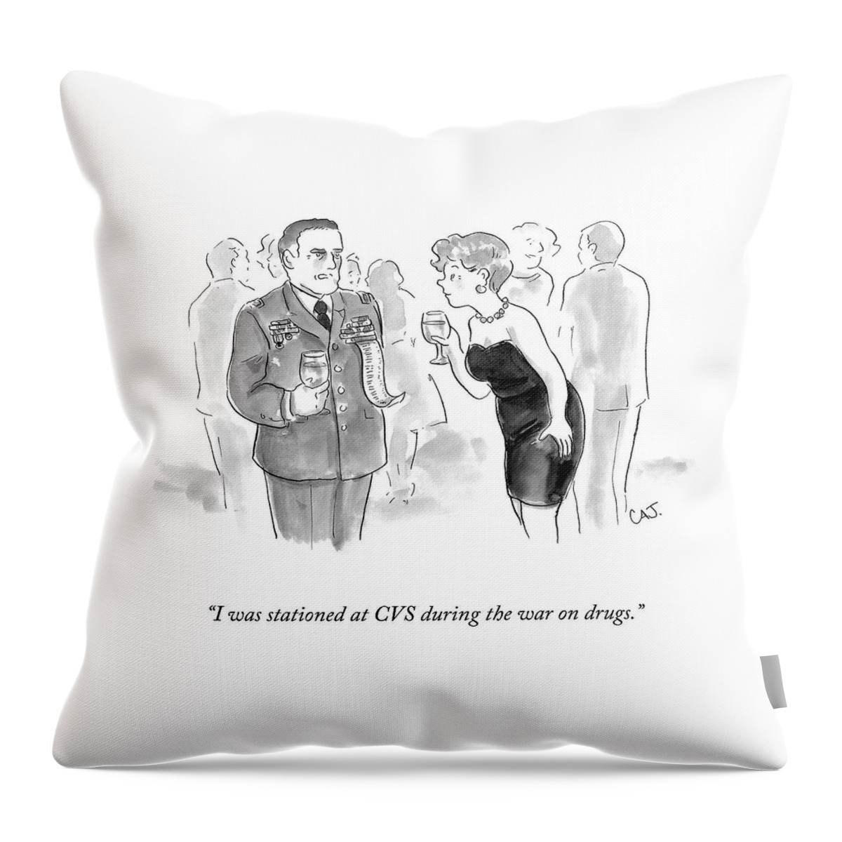I Was Stationed At Cvs Throw Pillow