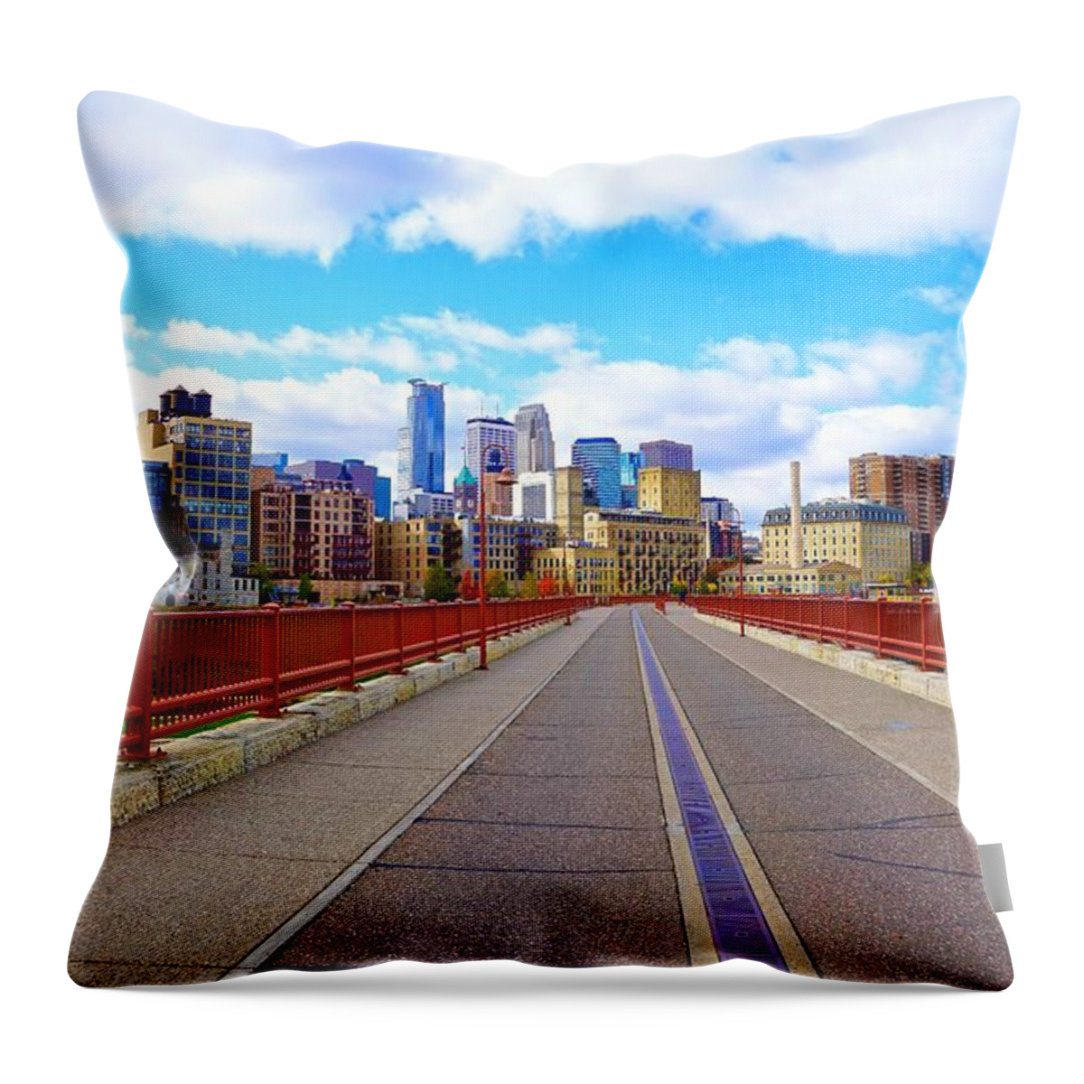 Cityscape Throw Pillow featuring the photograph I Was The Last Man on Earth.... by Scott Mohn