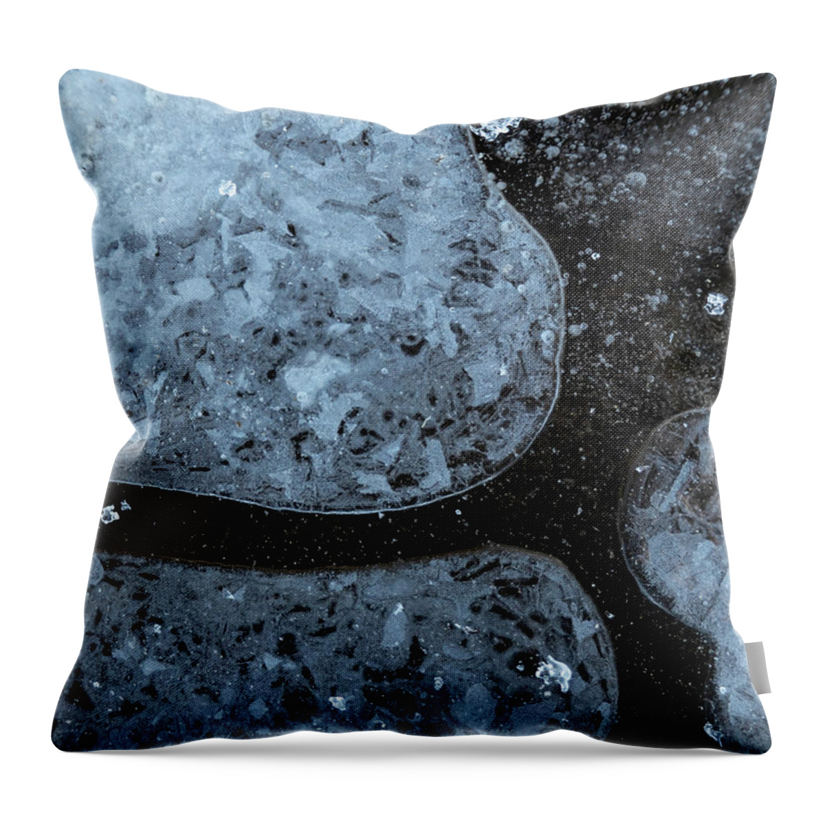 Ice Throw Pillow featuring the photograph Ice Abstract Patterns by Phil And Karen Rispin