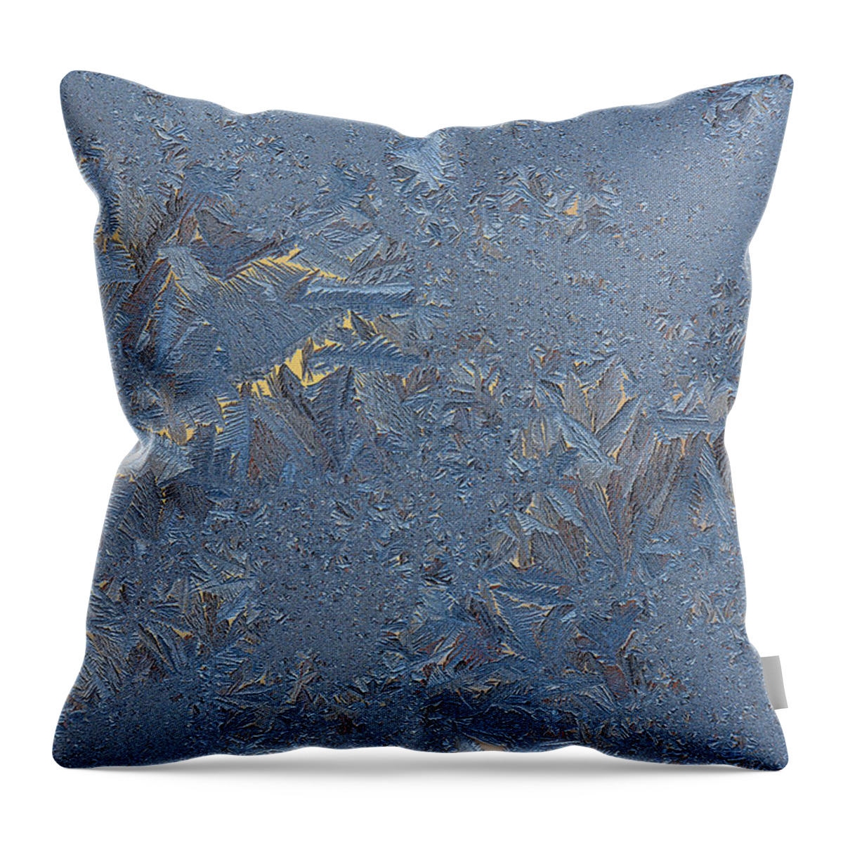 Focus Blend Throw Pillow featuring the photograph Ice Feathers by James Covello