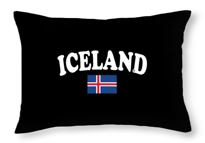 Iceland Sweatshirt Throw Pillow featuring the digital art Iceland Sweatshirt, Iceland Souvenir, Iceland Gifts, Iceland Trip Shirt, by David Millenheft