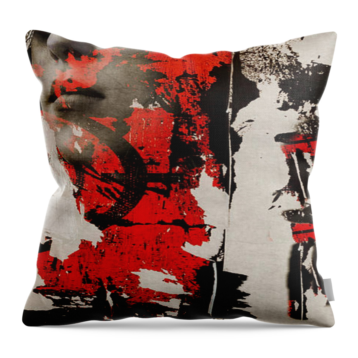 Girl Throw Pillow featuring the mixed media If by Paul Lovering