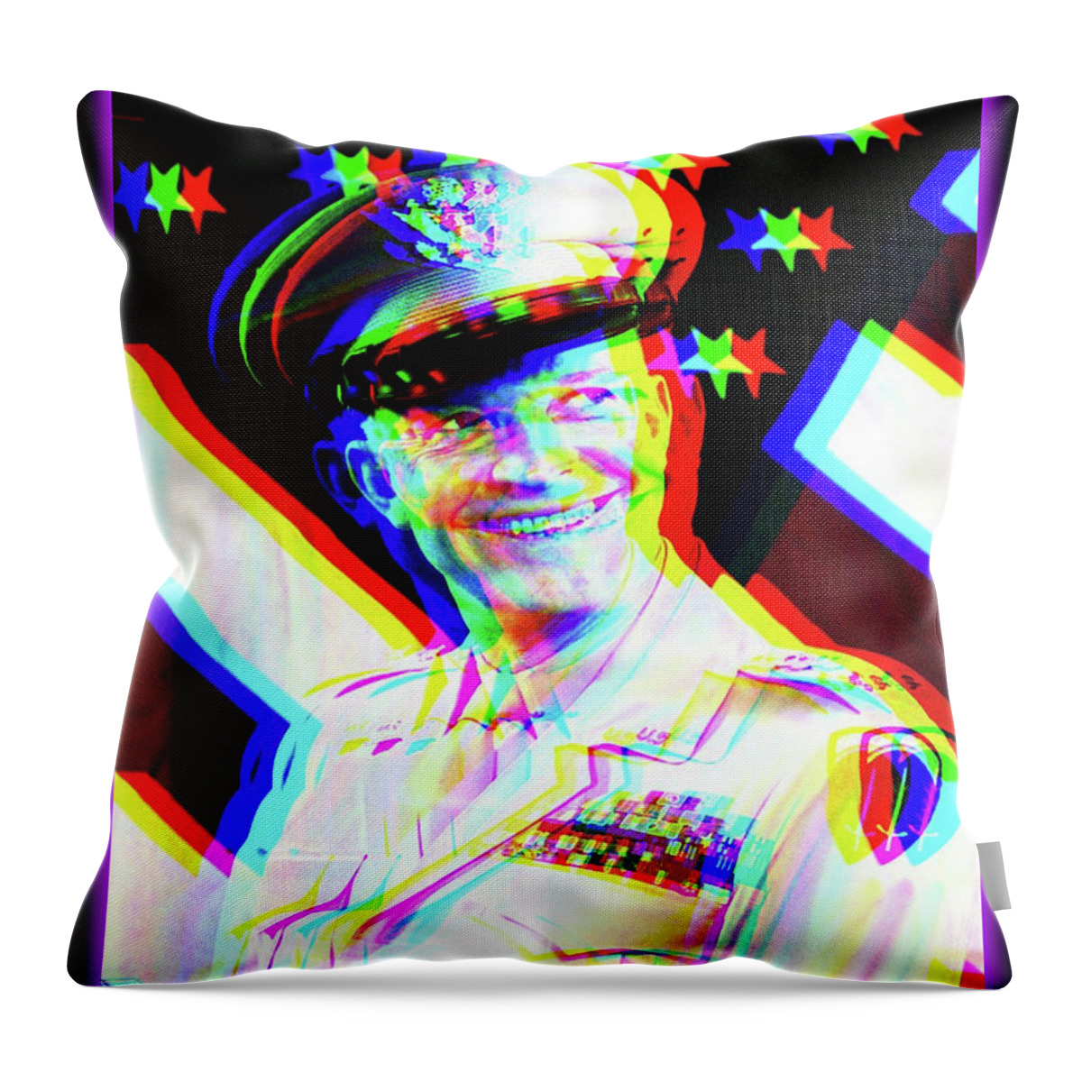 Wunderleart Throw Pillow featuring the digital art Ike V1a by Wunderle