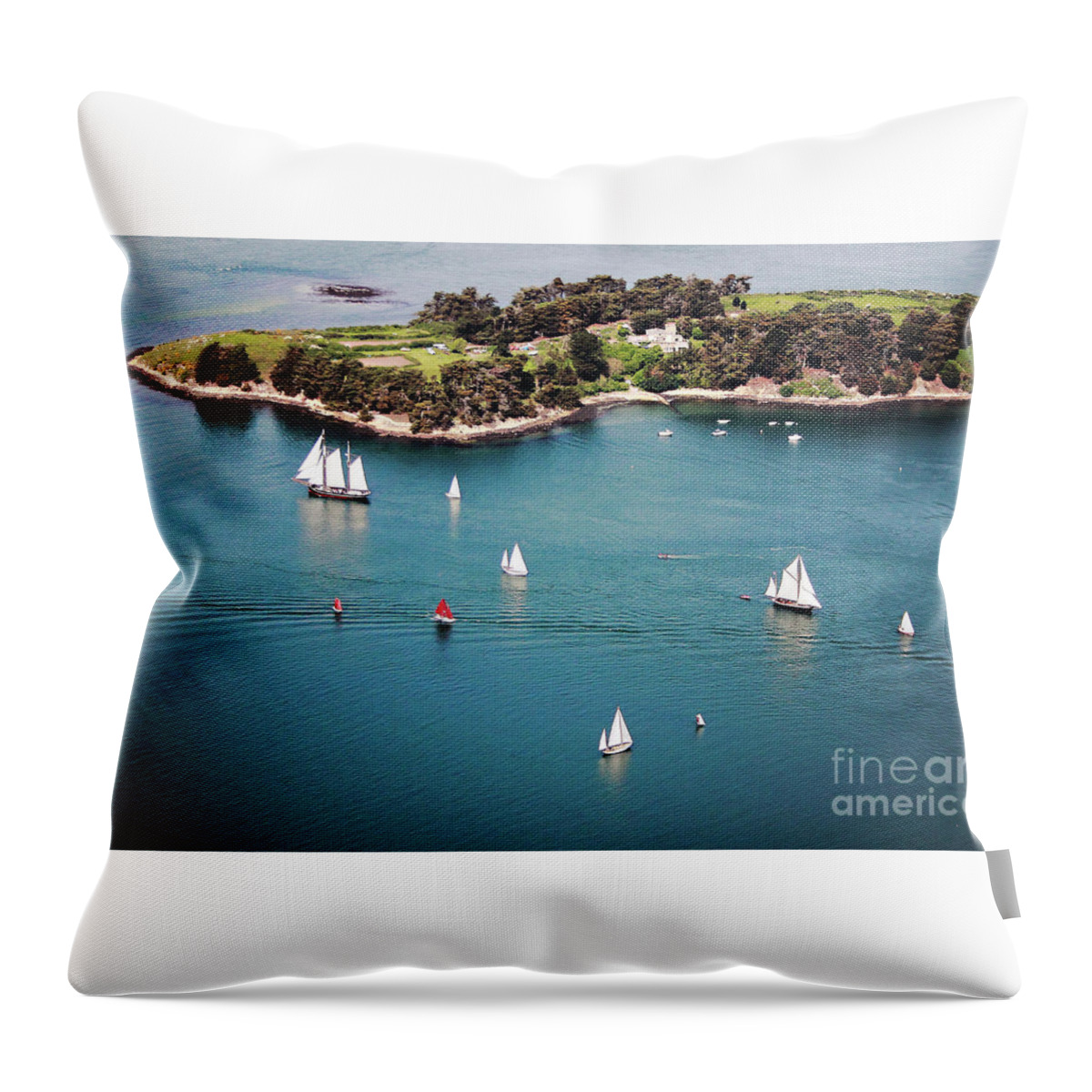 Ile Throw Pillow featuring the photograph Ile-aux-Moines Pointe de Nioul by Frederic Bourrigaud
