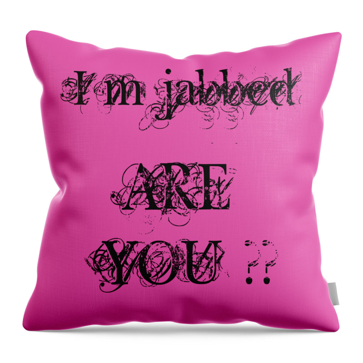 I'm Jabbed Throw Pillow featuring the photograph I'm Jabbed by Kaye Menner by Kaye Menner