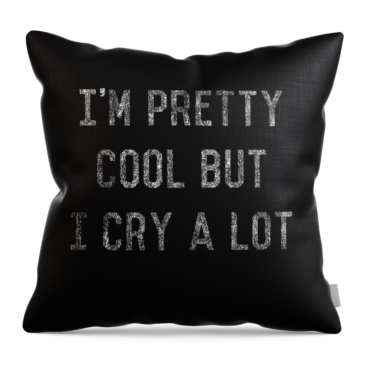 Sarcastic Throw Pillow featuring the digital art Im Pretty Cool Funny Fashion Joke by Flippin Sweet Gear