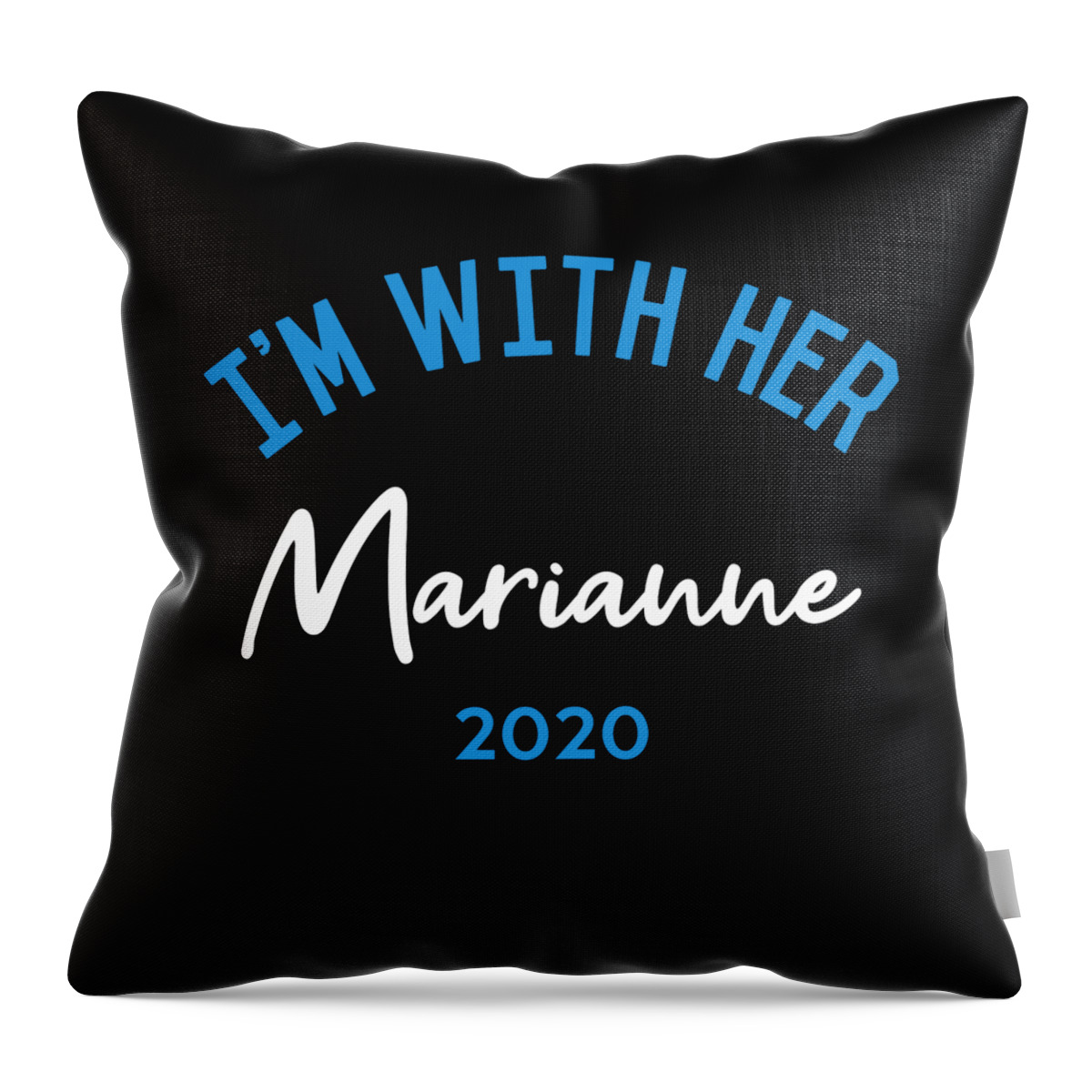 Election Throw Pillow featuring the digital art Im With Her Marianne Williamson For President 2020 by Flippin Sweet Gear