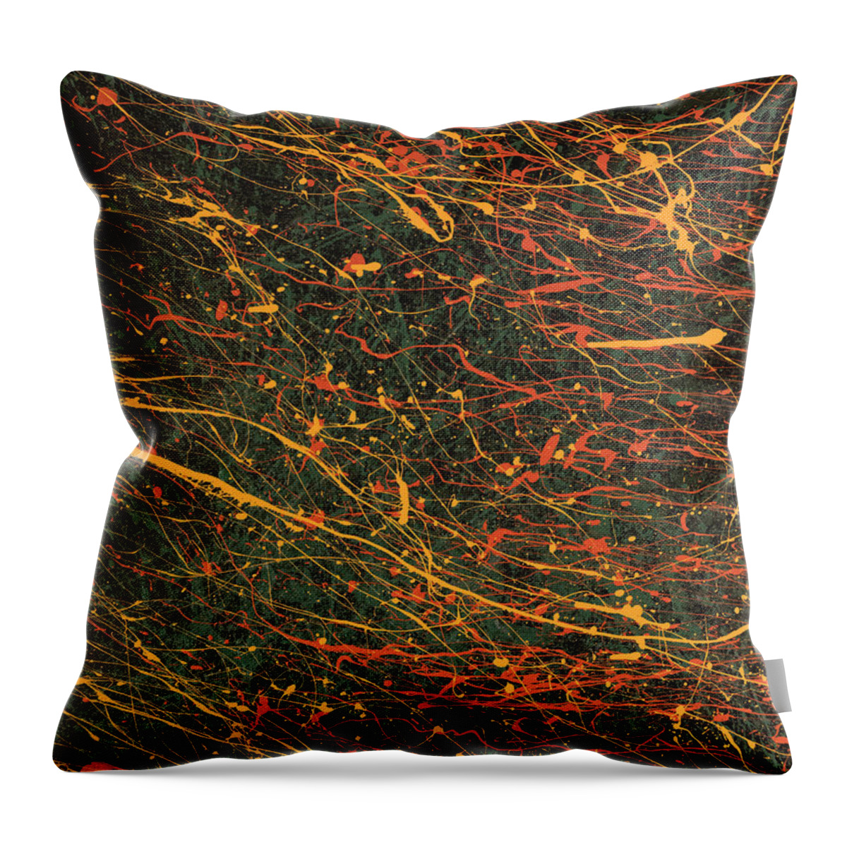 Abstract Throw Pillow featuring the painting Immersion by Heather Meglasson Impact Artist