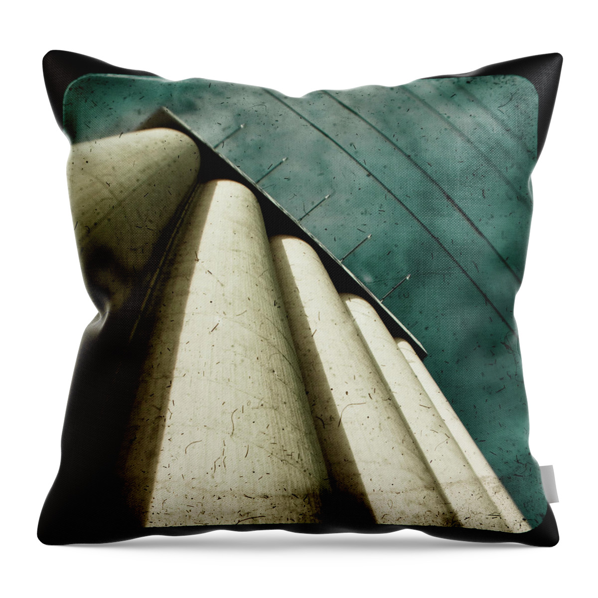 Industrial Throw Pillow featuring the photograph Impending Doom by Andrew Paranavitana