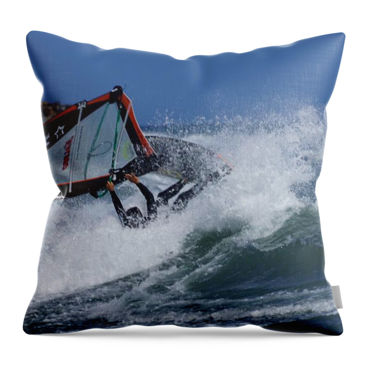 Waves Throw Pillow featuring the photograph Imperia. Maggio 2013. by Marco Cattaruzzi