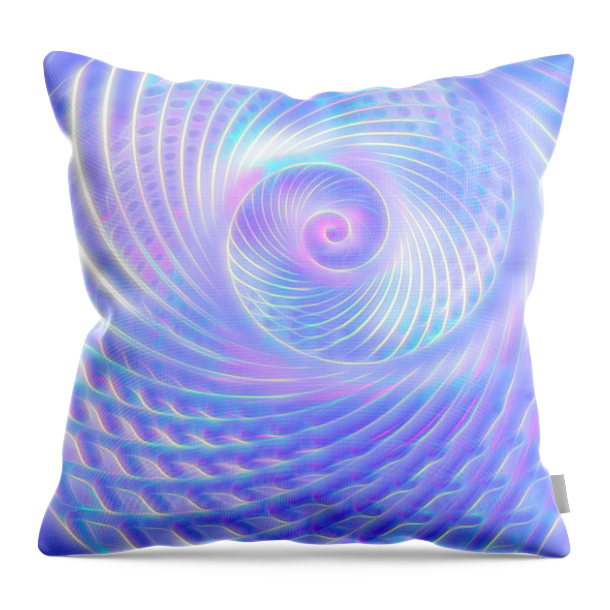 Nautilus Throw Pillow featuring the digital art In A Beginning by Carmen Hathaway