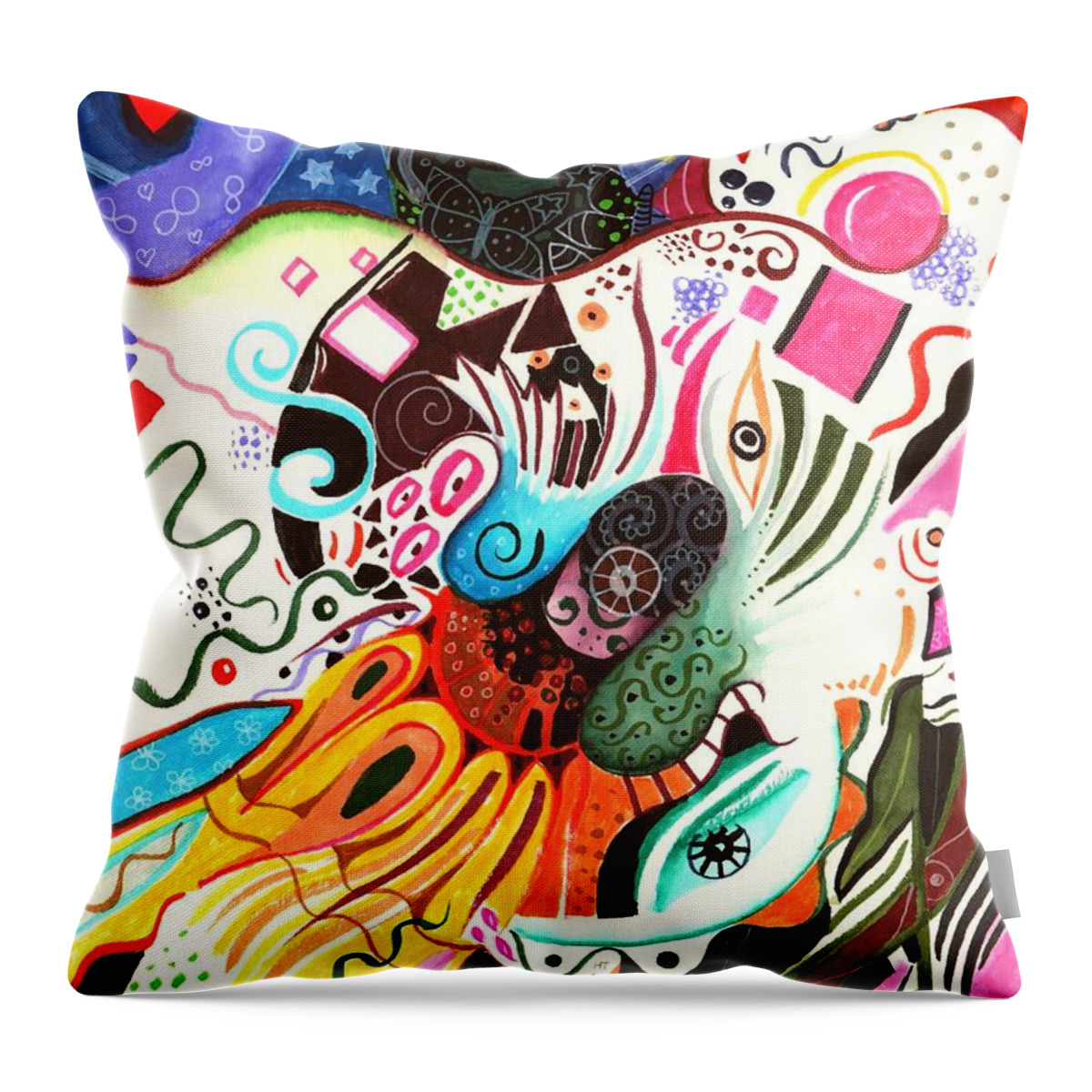 In Search Of A Brighter Day By Helena Tiainen Throw Pillow featuring the painting In Search Of A Brighter Day by Helena Tiainen
