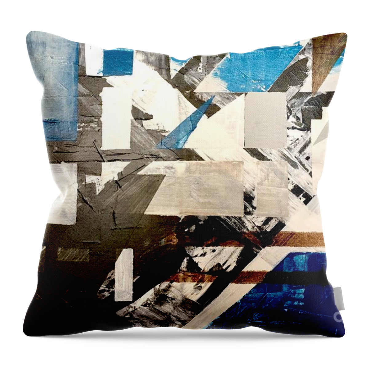 Abstract Art Throw Pillow featuring the painting In the City II by Jeremiah Ray