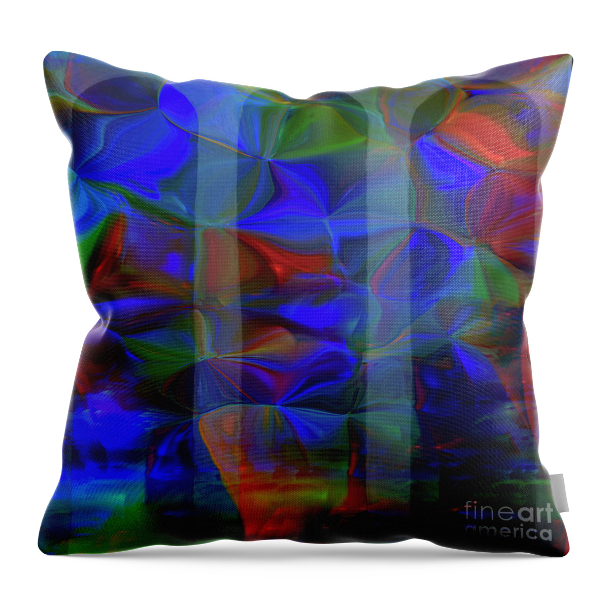 A-fine-art Throw Pillow featuring the painting In The Garden Of Shalom 14 by Catalina Walker