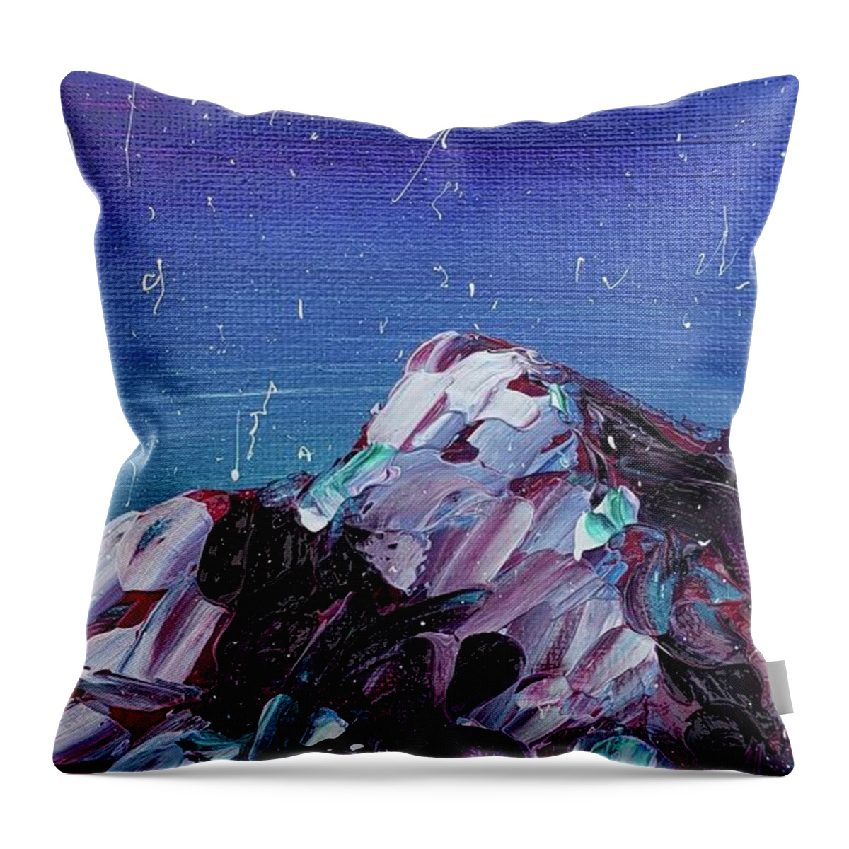 Landscape Throw Pillow featuring the painting In the Shadows of Neptune by Ashley Wright