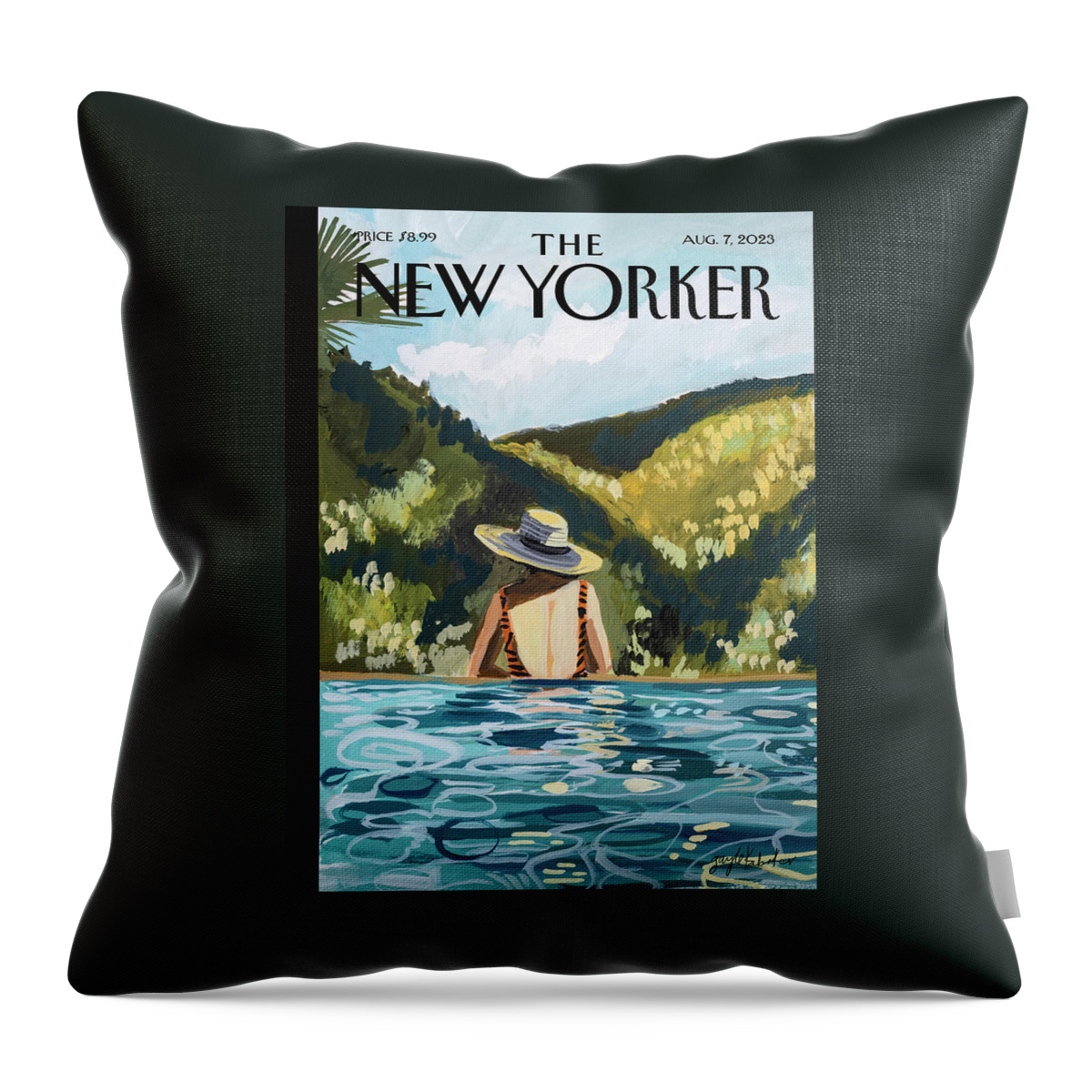 In The Swim Of Things Throw Pillow