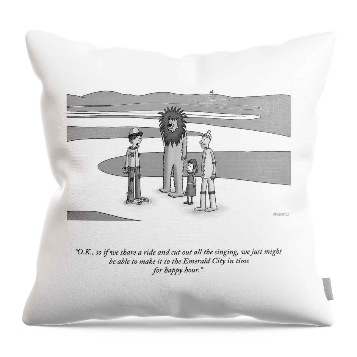 In Time For Happy Hour Throw Pillow
