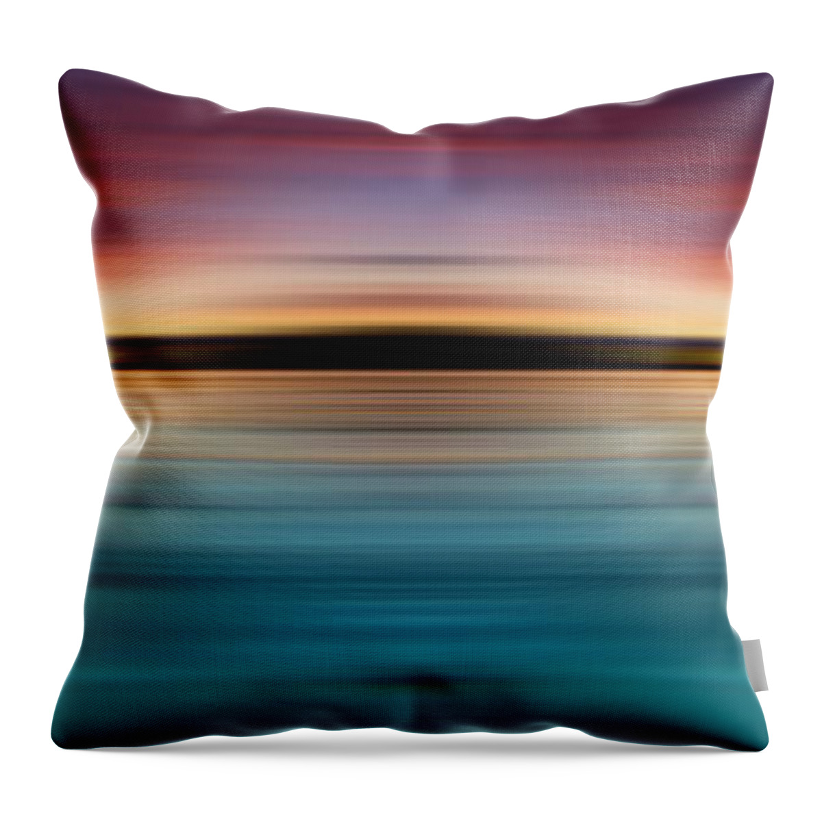 India Throw Pillow featuring the photograph India Sunset Colors - Abstract Wide Sunset Wall Art by Stefano Senise