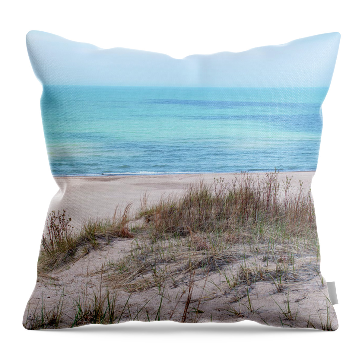 Indiana Dunes National Lakeshore Throw Pillow featuring the photograph Indiana Dunes National Lakeshore Evening by Kyle Hanson