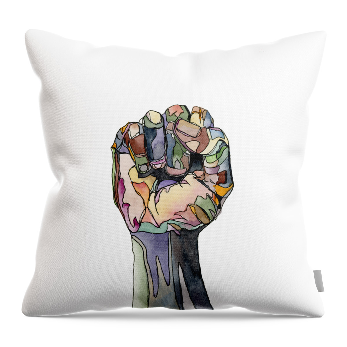 Watercolor Throw Pillow featuring the painting Infinite Hope by Breanna Crenshaw