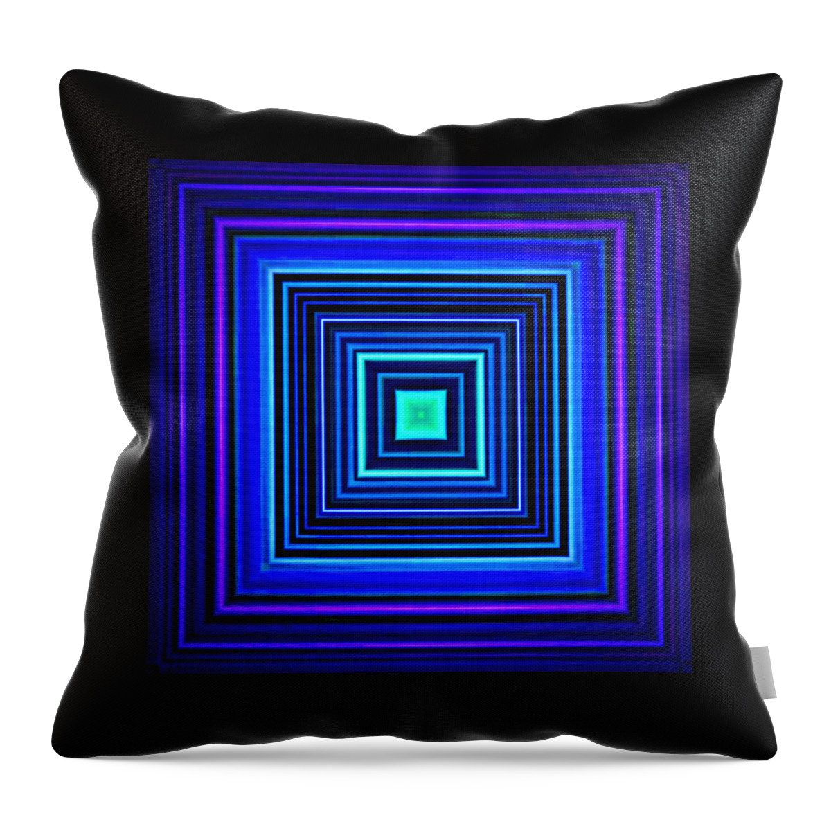 Living Room Throw Pillow featuring the digital art Infinity Squares by Ronald Mills