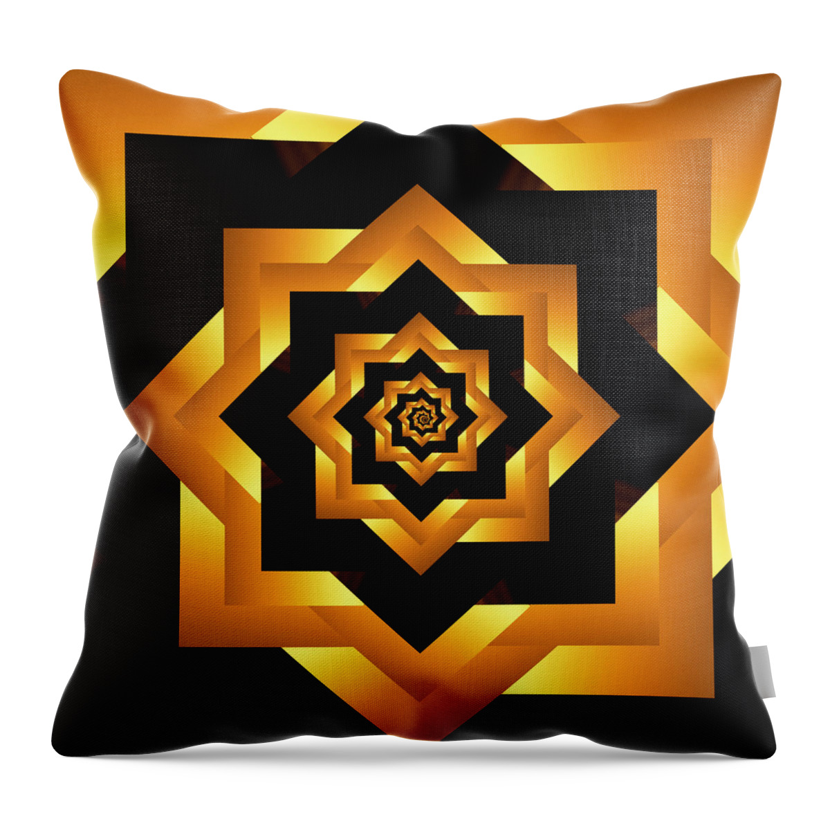 Infinity Throw Pillow featuring the photograph Infinity Tunnel Star Water and Sky Golden Sunset 3 by Pelo Blanco Photo