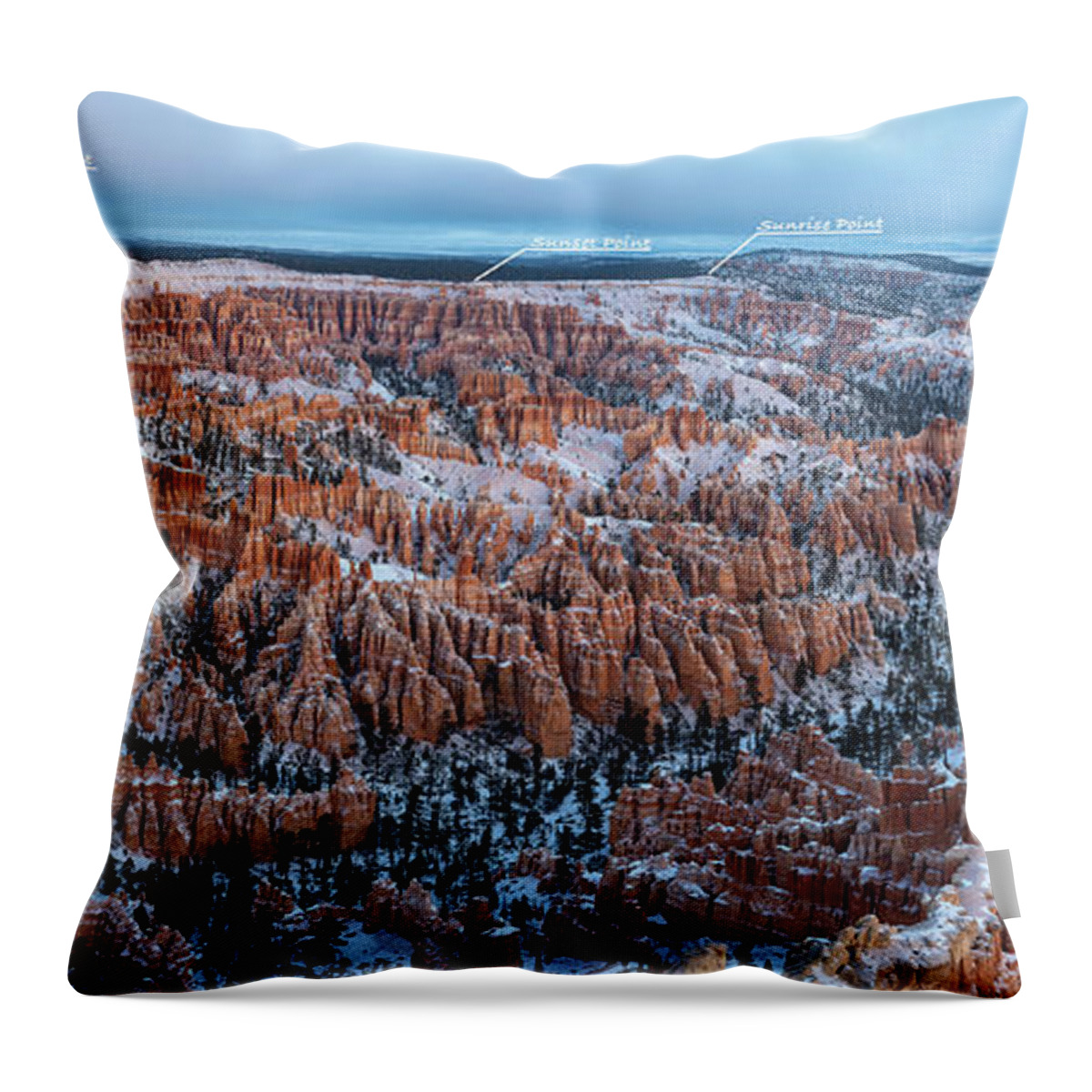 Arches Throw Pillow featuring the photograph Informative photo of Bryce Canyon by Edgars Erglis