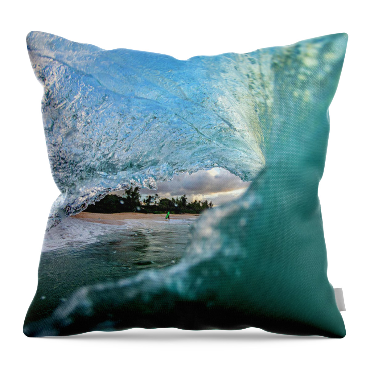 Wave Throw Pillow featuring the photograph Inside Out by Sean Davey