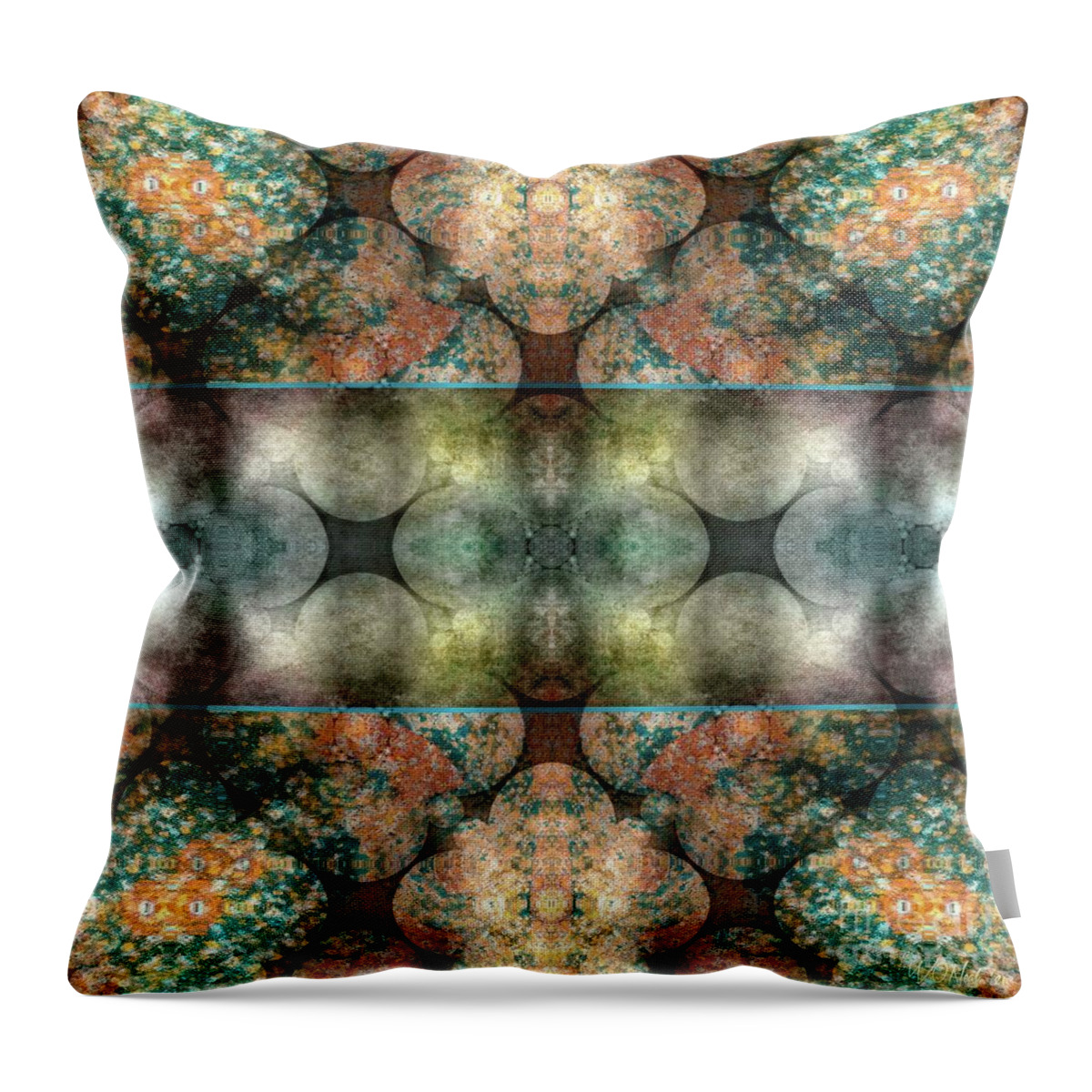 Abstract Throw Pillow featuring the digital art Interlude, No. 2 by Walter Neal