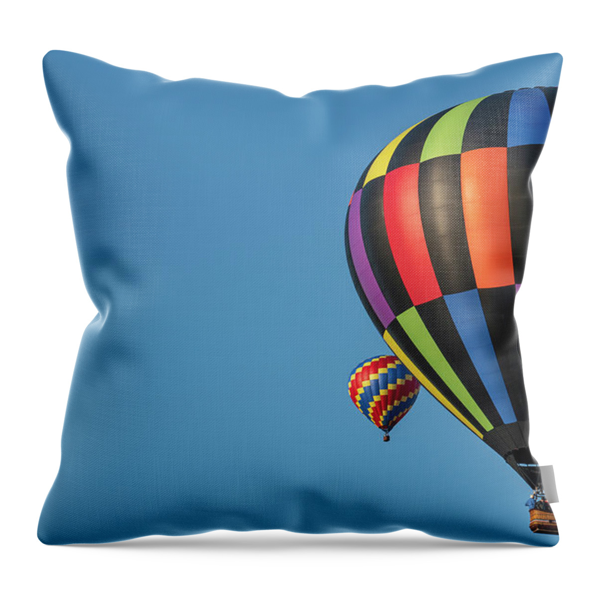 Balloon Throw Pillow featuring the digital art Into the Blue by Todd Tucker