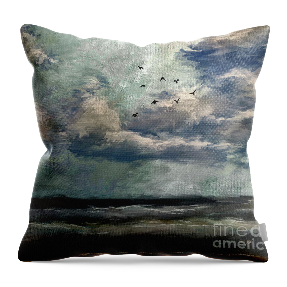 Ocean Throw Pillow featuring the digital art Into The Light by Lois Bryan